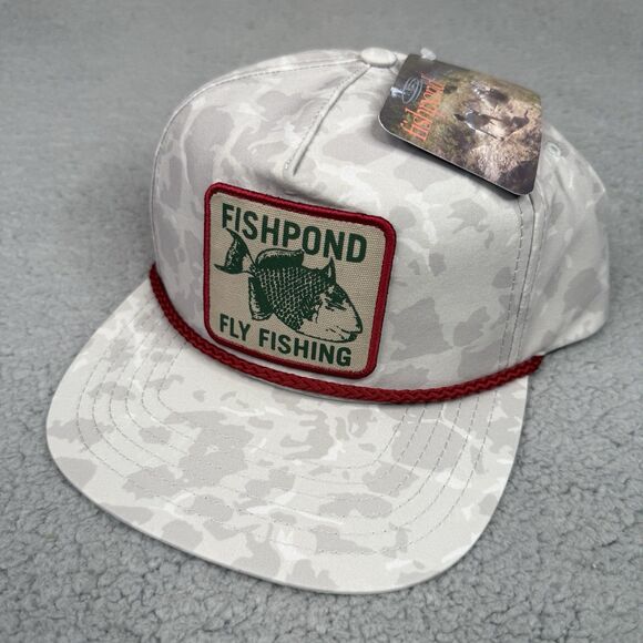 Fishpond Fly Fishing Hat Cap Snap Back Gray Flats Camo Trigger Rope Trucker NWT - Picture 1 of 12